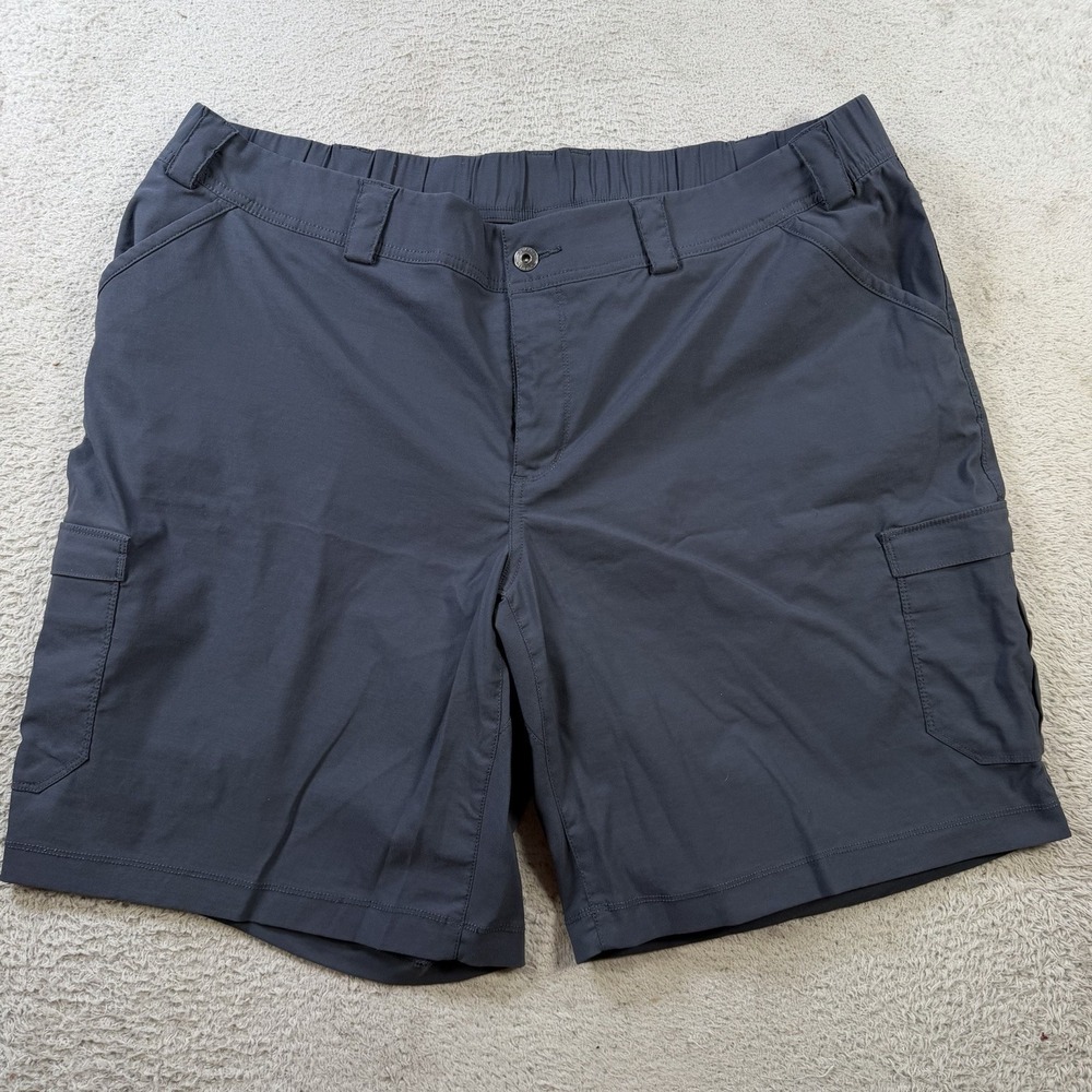 Duluth Trading Shorts Womens 20W Navy Dry on the Fly Cargo Nylon Stretch Hiking